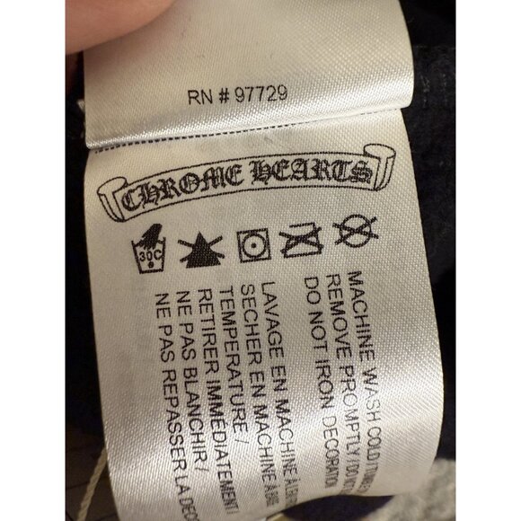 Chrome Hearts Black Zip-Up Hoodie With Graphic Back & Foti Logo M Made In USA Co - Picture 7 of 16